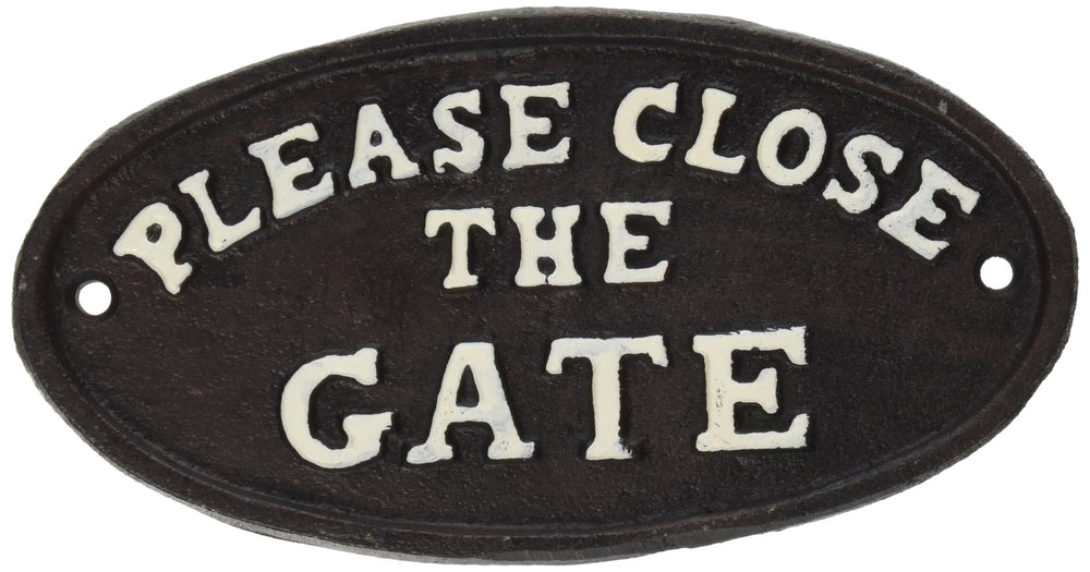 Abbott Collection cast iron plaque front view showing clear message and durable finish