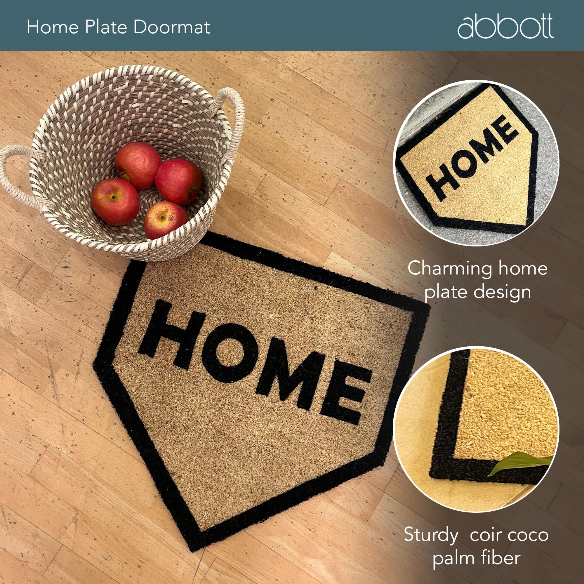 Abbott Collection mat staged on porch demonstrating decorative curb appeal