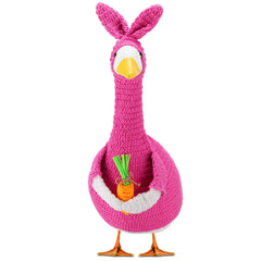 Abbylike front view of bunny outfit showing festive porch-ready look