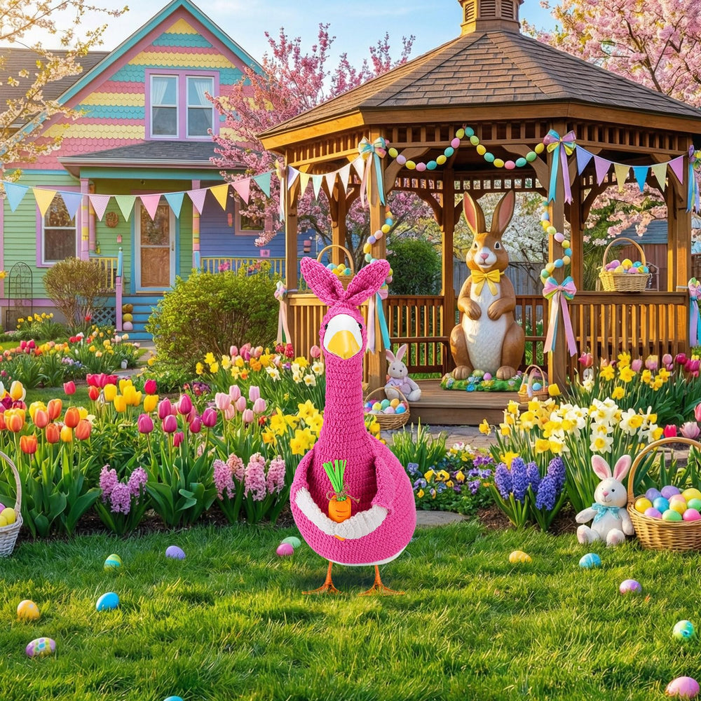 Abbylike styled on a porch with spring plants adding curb appeal