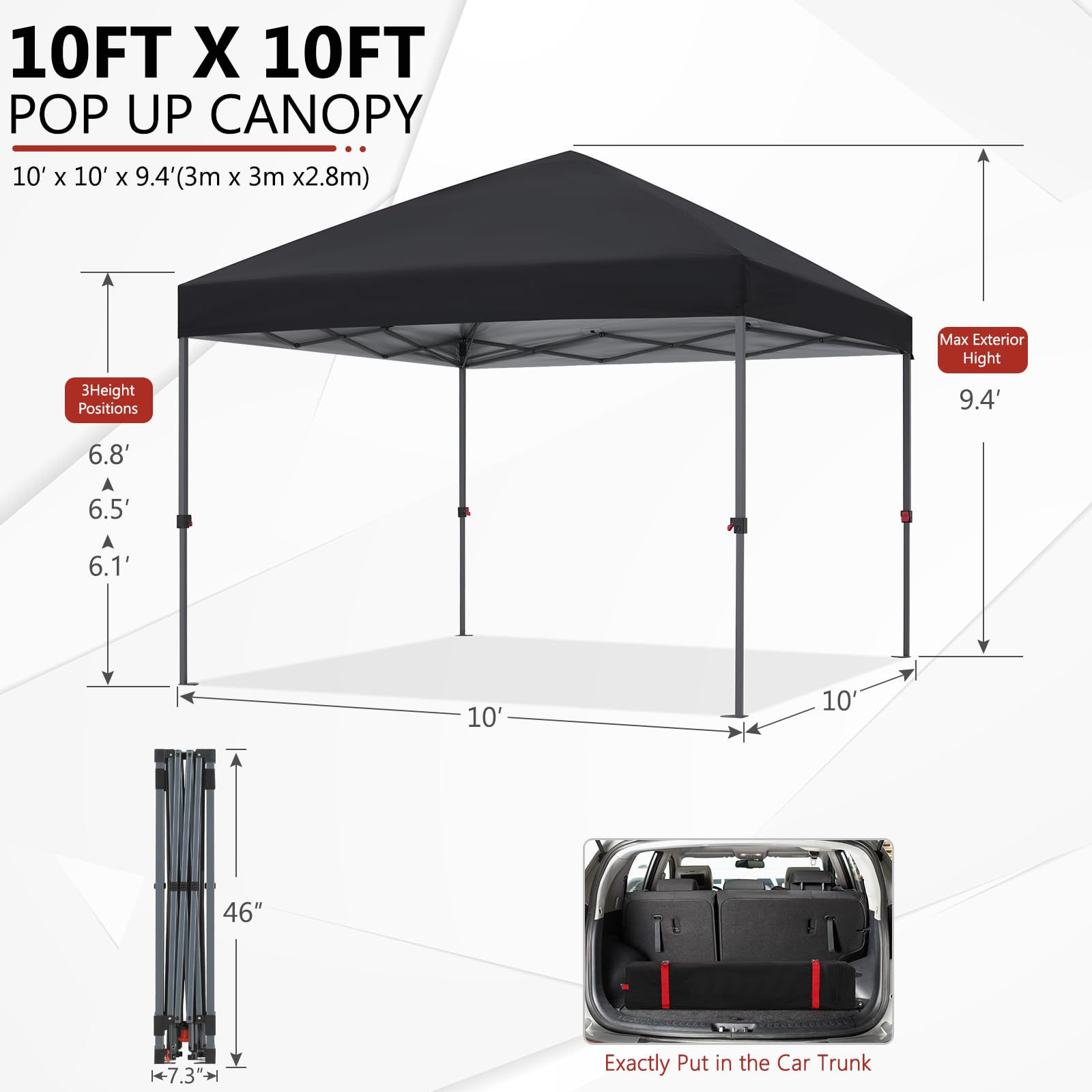 ABCCANOPY frame detail highlighting sturdy joints and locks for stability