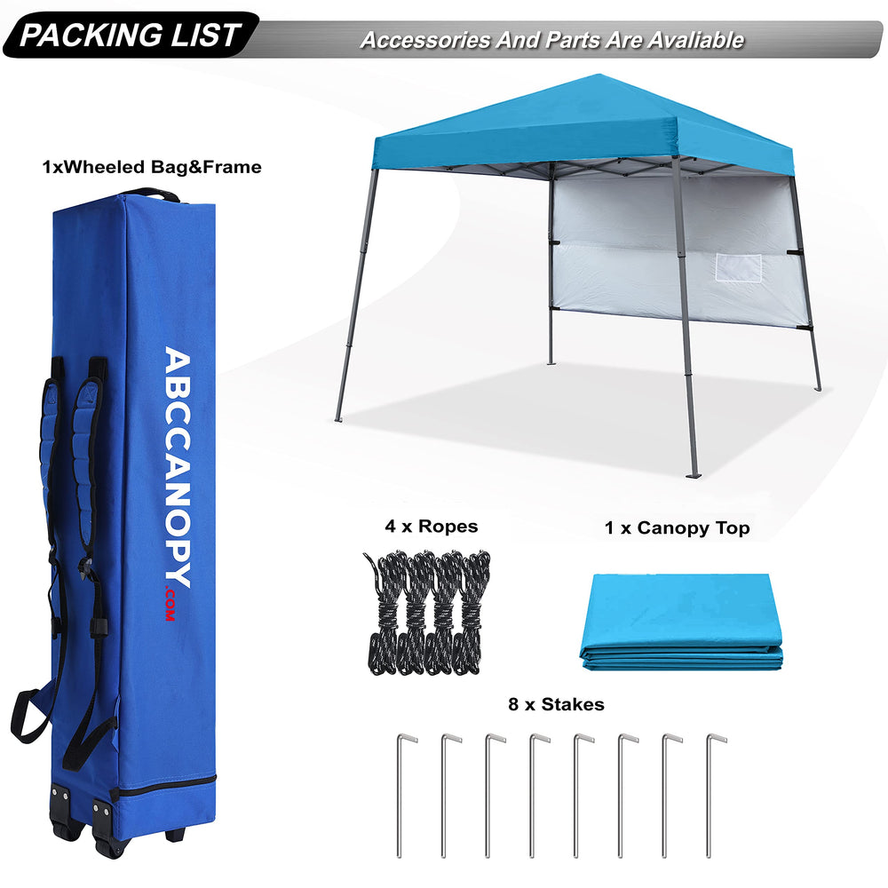 ABCCANOPY stakes and ropes detail showing secure anchoring for stability