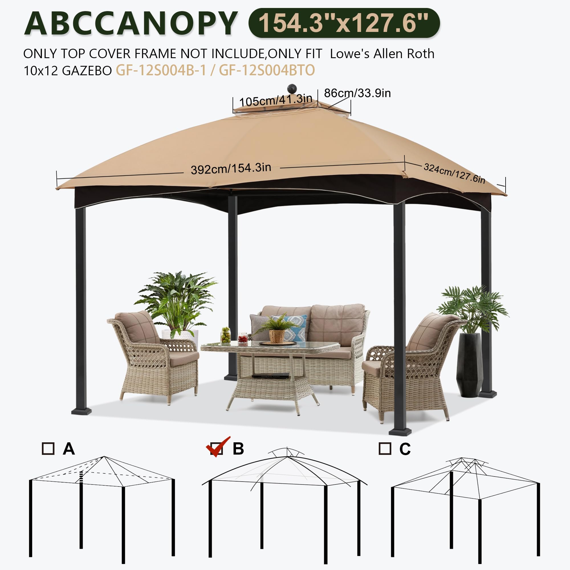 ABCCANOPY canopy edge seam and grommet for secure attachment and longevity