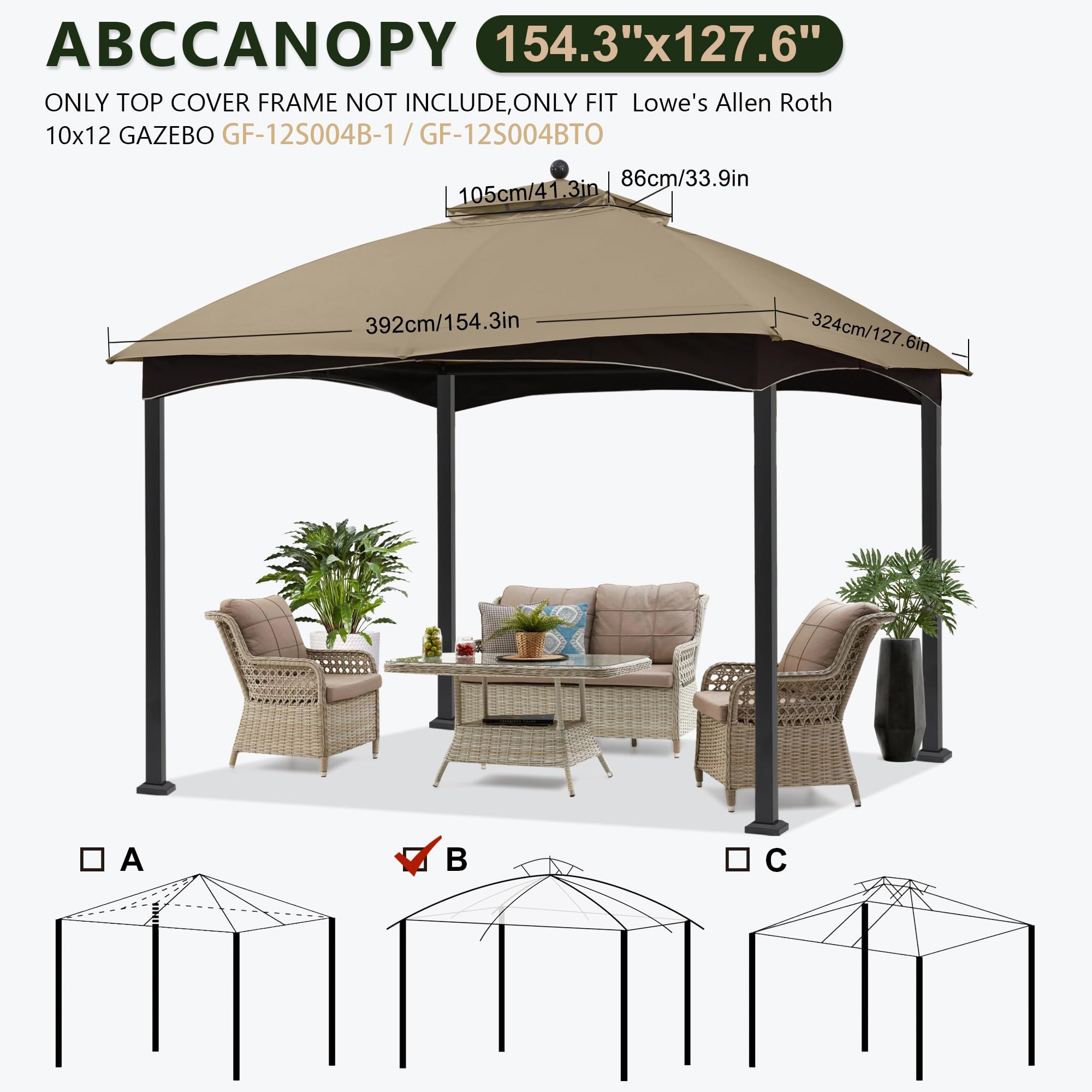 ABCCANOPY canopy installed on gazebo showing restored outdoor shelter benefit