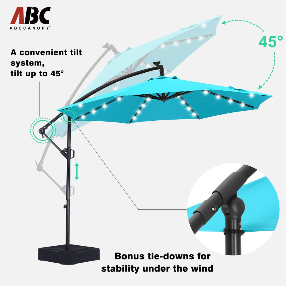 ABCCANOPY cross base with weight bag installed for secure outdoor anchoring