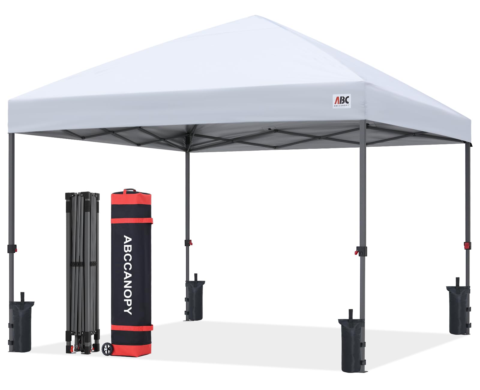 ABCCANOPY front view packed in wheeled bag for easy transport