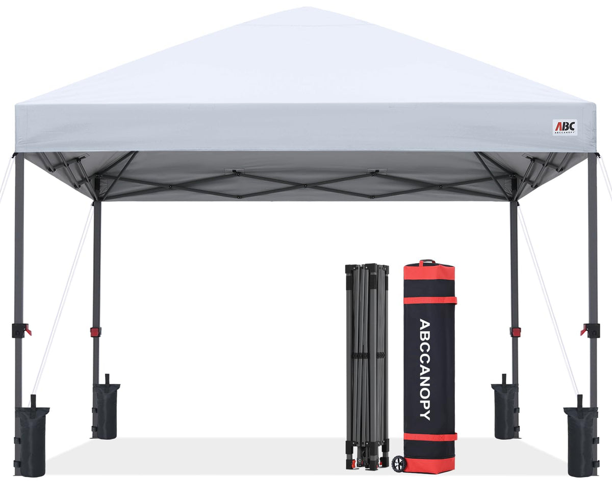 ABCCANOPY front profile showing full 10x10 shelter and easy access shade