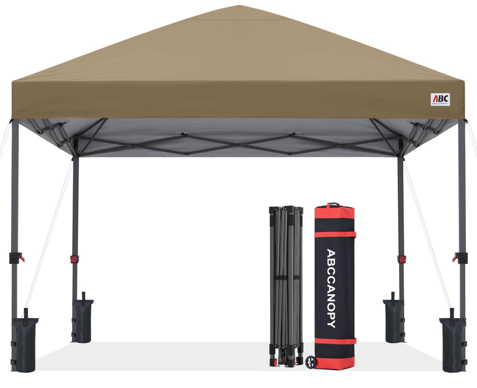 ABCCANOPY front view showing full 10x10 shade and quick shelter benefit