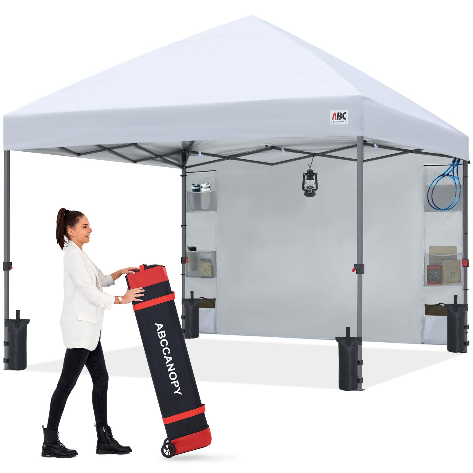 ABCCANOPY front view assembled showing full shaded area benefit
