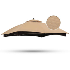 ABCCANOPY front view beige canopy showing exact fit and clean appearance