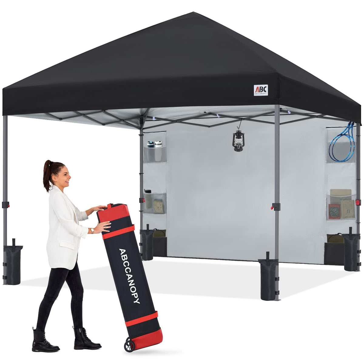 ABCCANOPY front view showing full 10x10 shade and shelter benefit