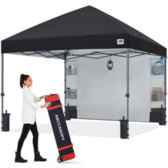 ABCCANOPY front view showing full 10x10 shade and shelter benefit