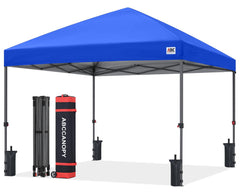 ABCCANOPY royal blue canopy front view showing full coverage benefit