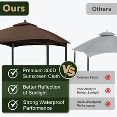 ABCCANOPY canopy installed on frame for easy replacement demonstration