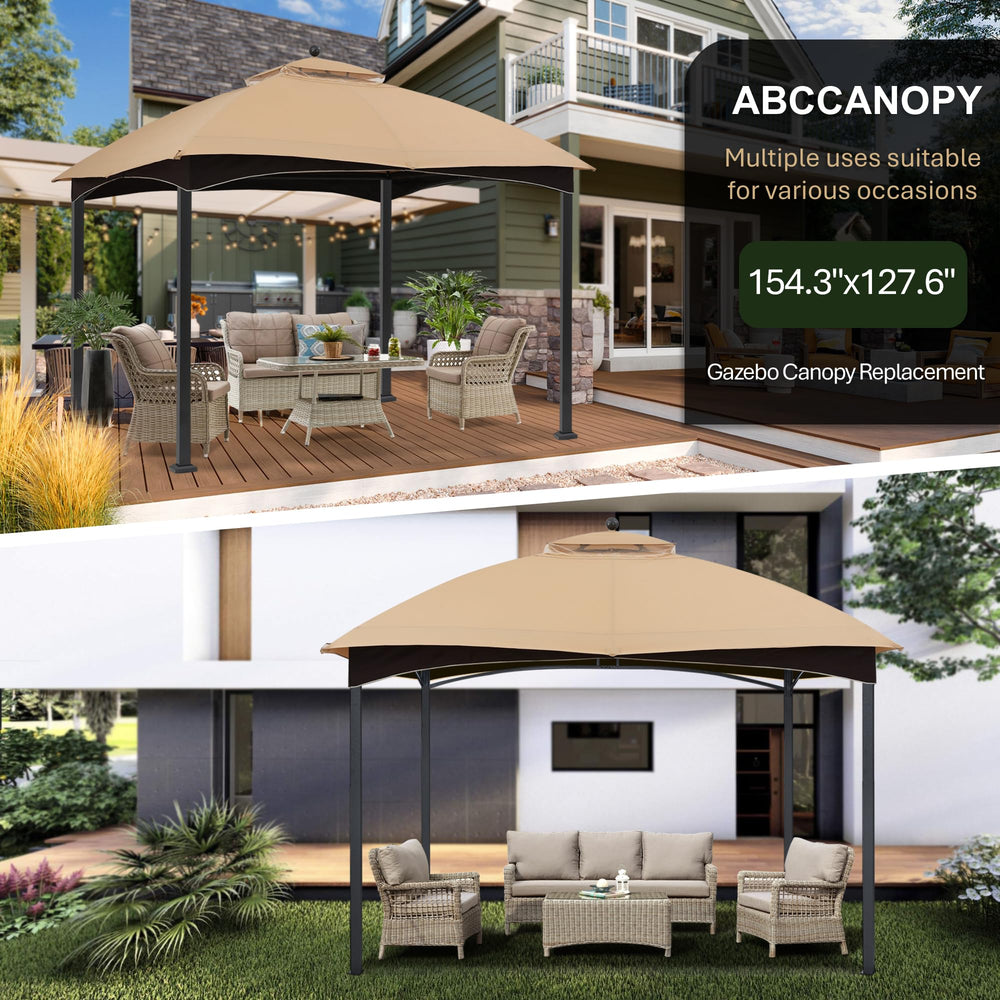 ABCCANOPY canopy installed on gazebo in backyard creating comfortable shade