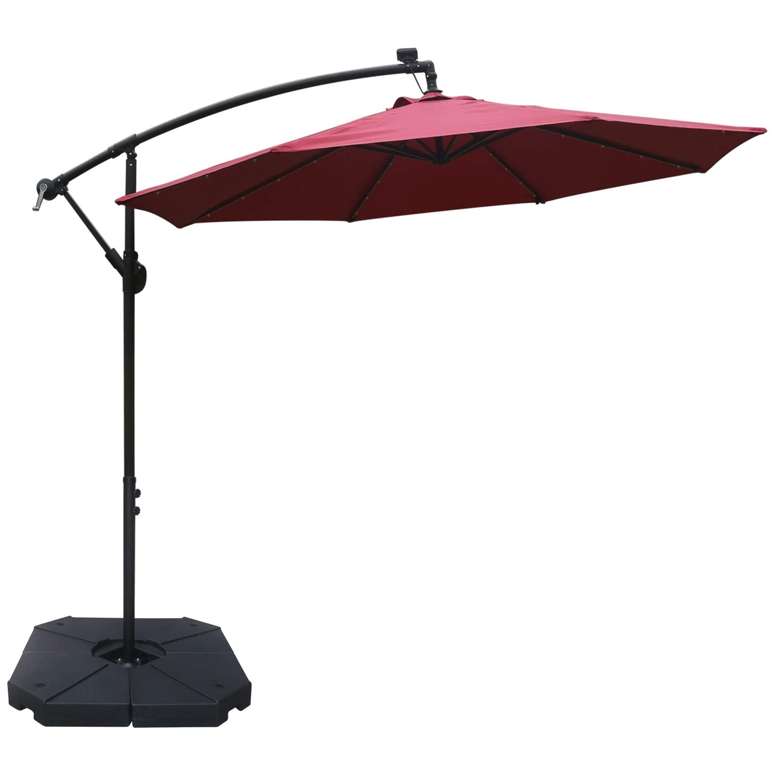 ABCCANOPY in-use on patio demonstrating secure umbrella anchoring benefit