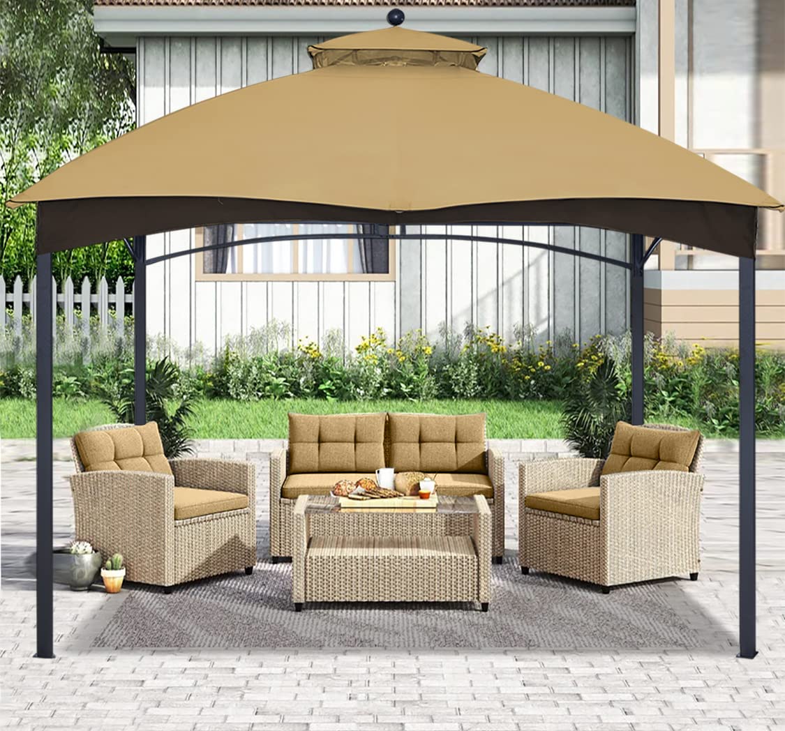 ABCCANOPY canopy installed on metal frame outdoors restoring gazebo shelter