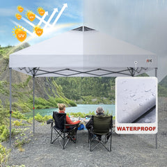 ABCCANOPY canopy top installed on a 10x10 frame offering shaded outdoor shelter
