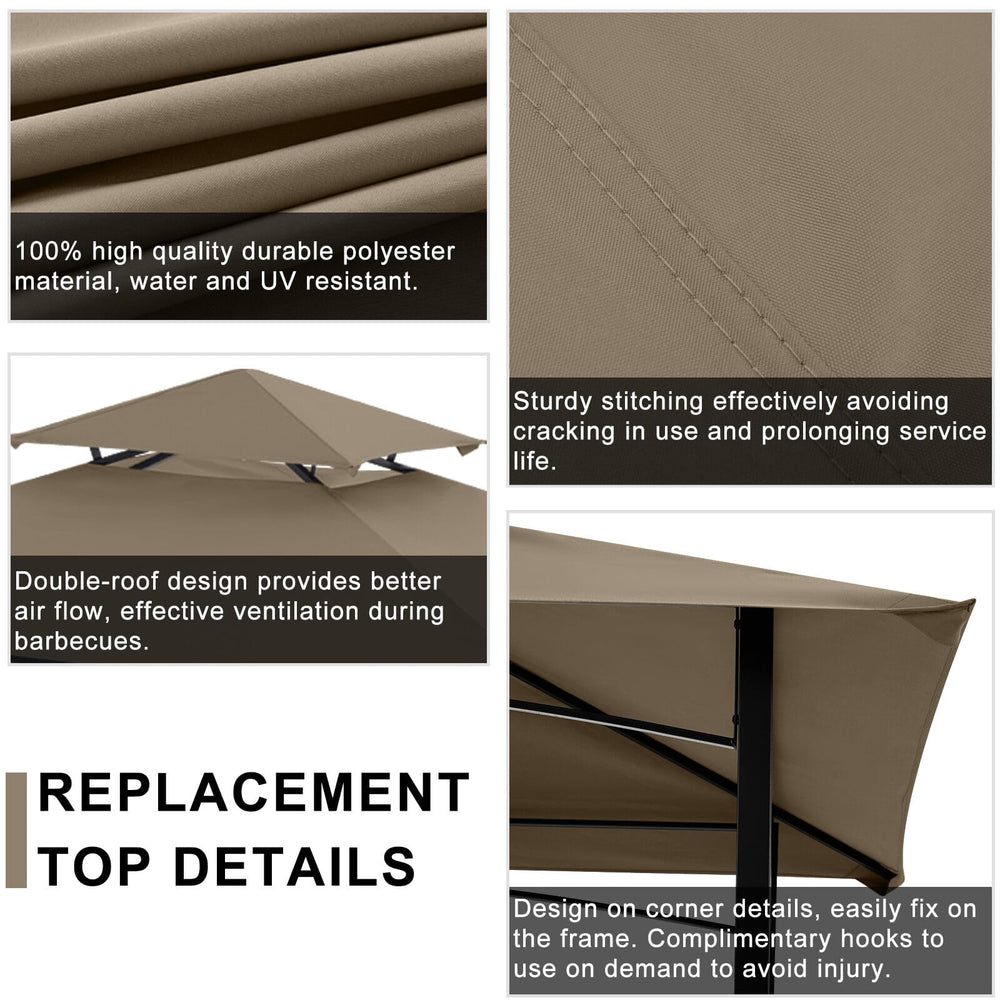 ABCCANOPY label and reinforced stitching detail emphasizing quality construction and longevity