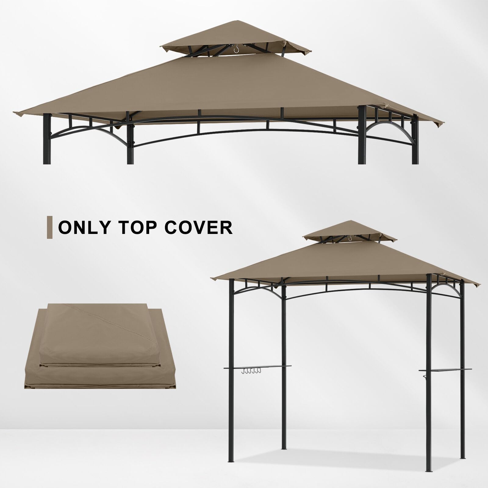 ABCCANOPY large top laid flat with dimensions visible for accurate measurement confirmation