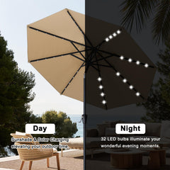 ABCCANOPY LED light on rib illuminating table area for evening use
