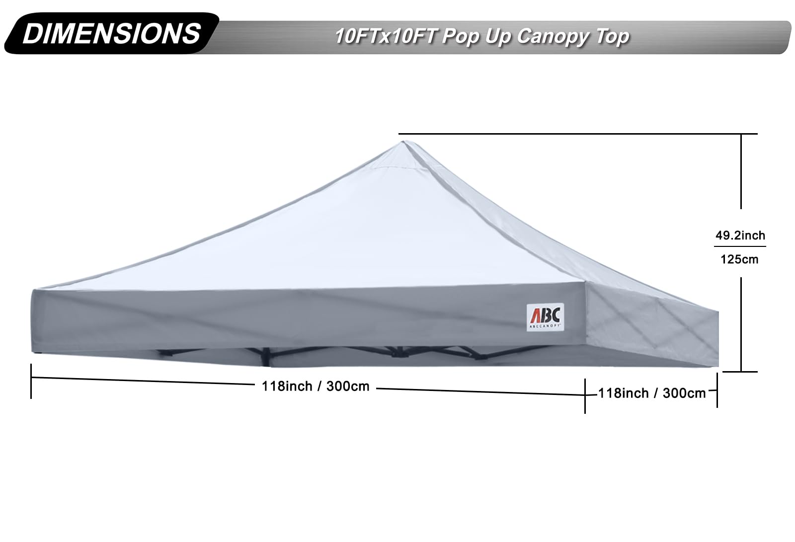 ABCCANOPY mounted on frame outdoors illustrating waterproof protection in use