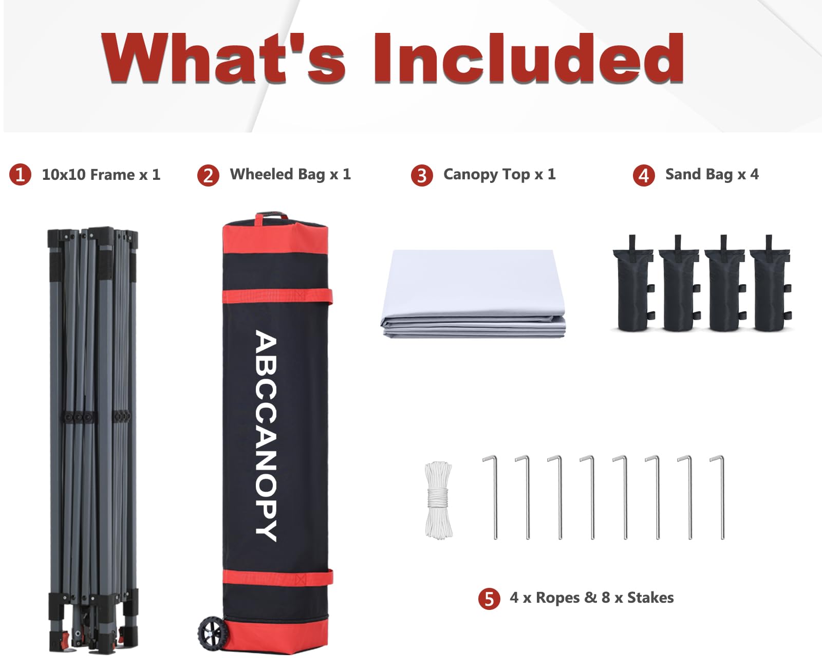 ABCCANOPY folded into compact size inside the carry bag for storage