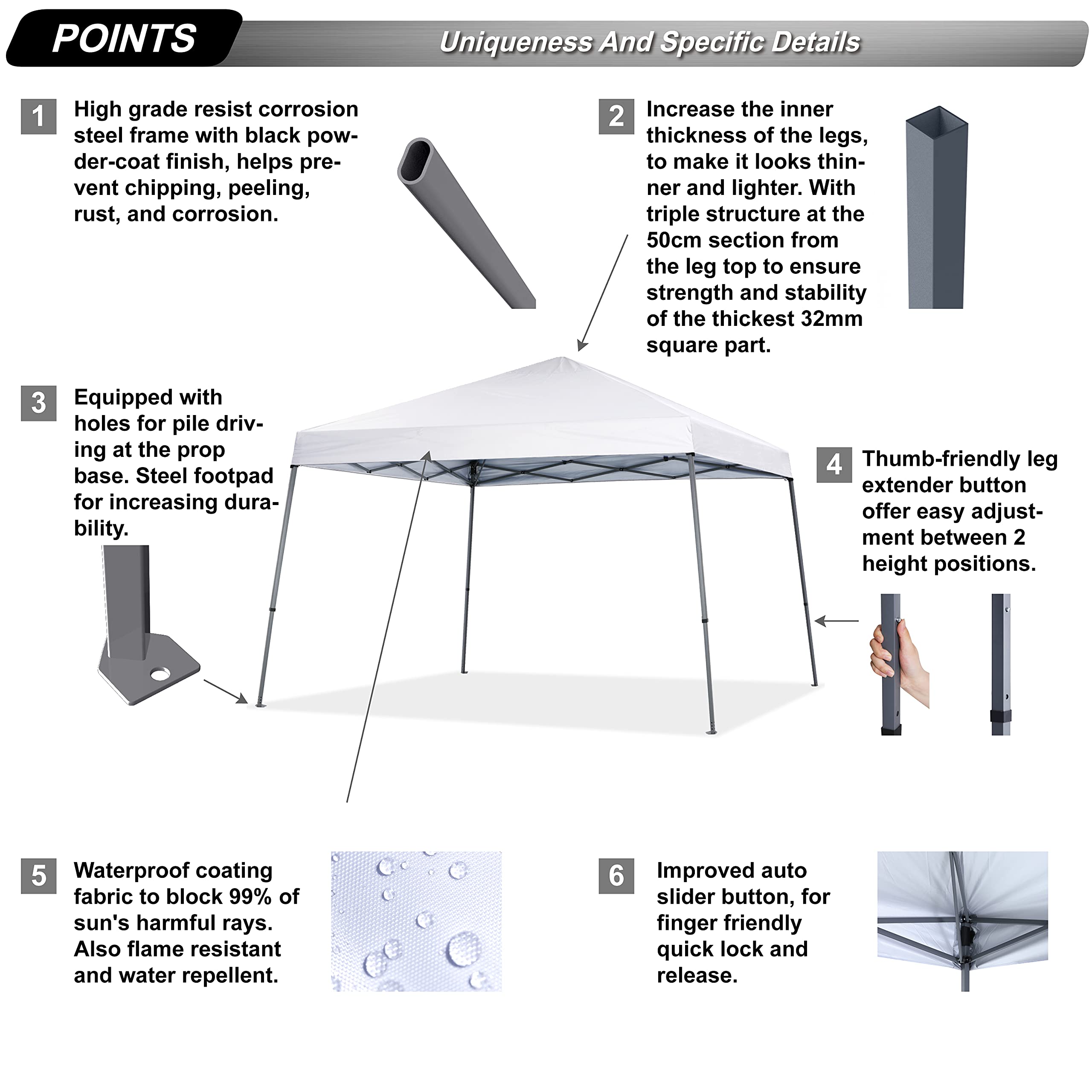 ABCCANOPY packed in wheeled bag for easy transport and trunk-ready benefit