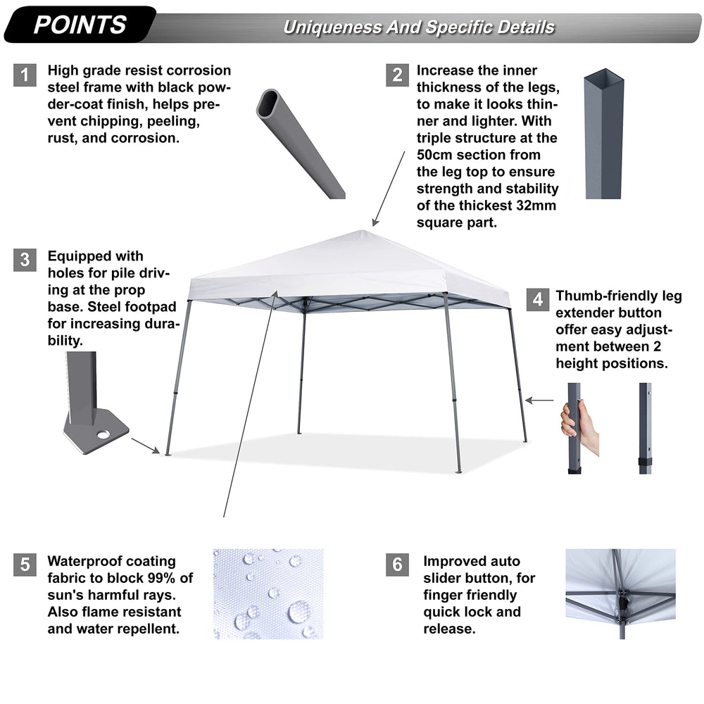 ABCCANOPY packed in wheeled bag for easy transport and trunk-ready benefit