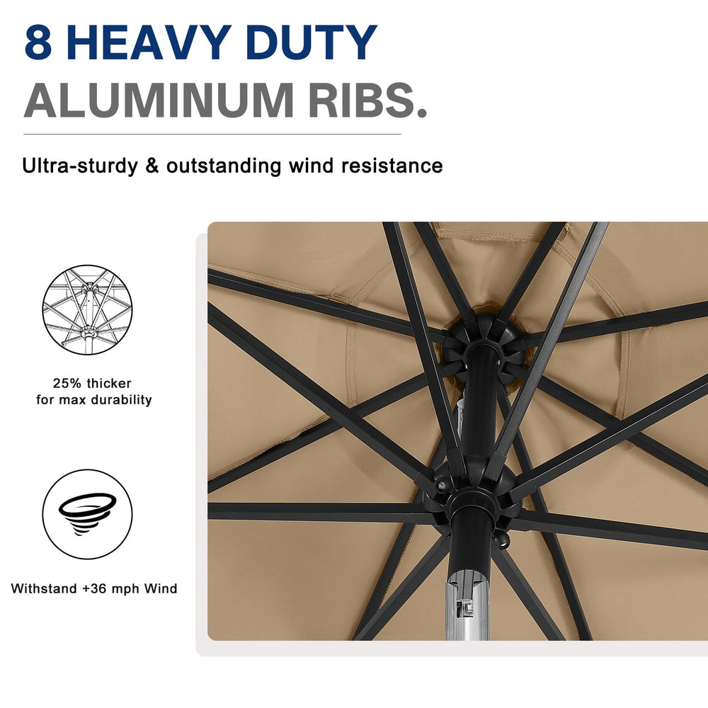 ABCCANOPY sturdy pole and eight ribs offering wind-resistant support