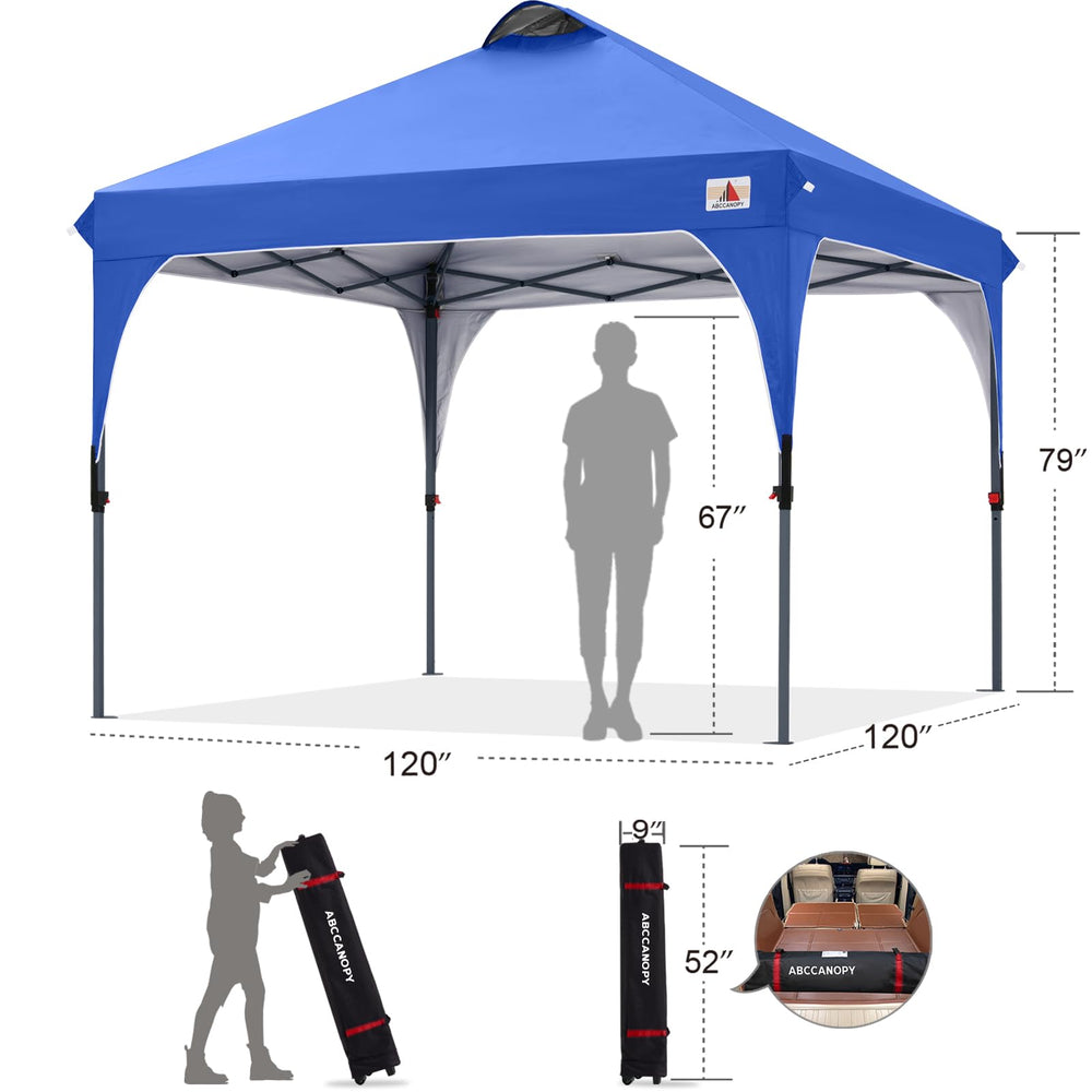 ABCCANOPY pole skirt detail demonstrating snug fit and wind resistance