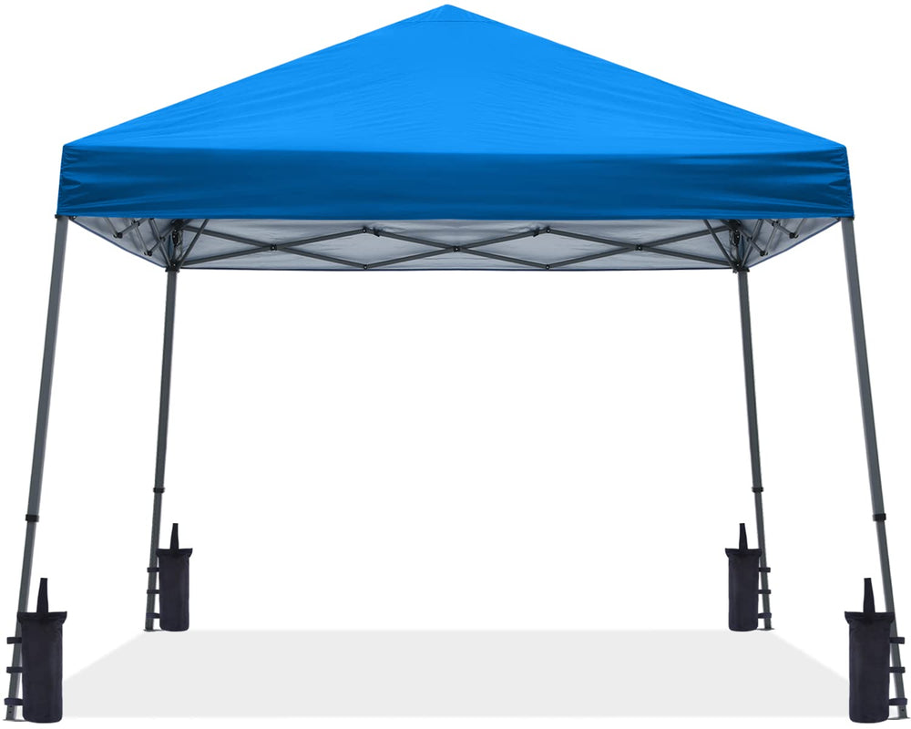 ABCCANOPY royal blue front view showing large shaded area and visibility