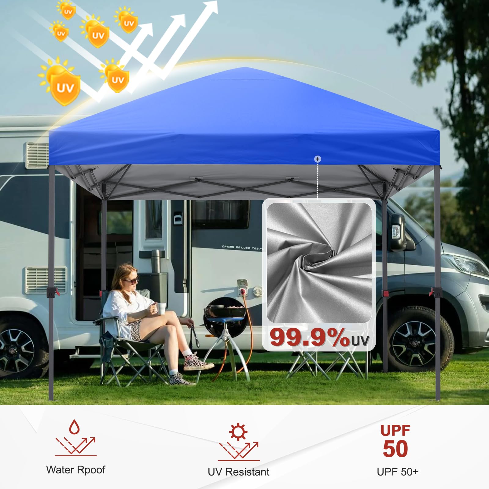 ABCCANOPY sandbags attached to legs improving wind stability and safety