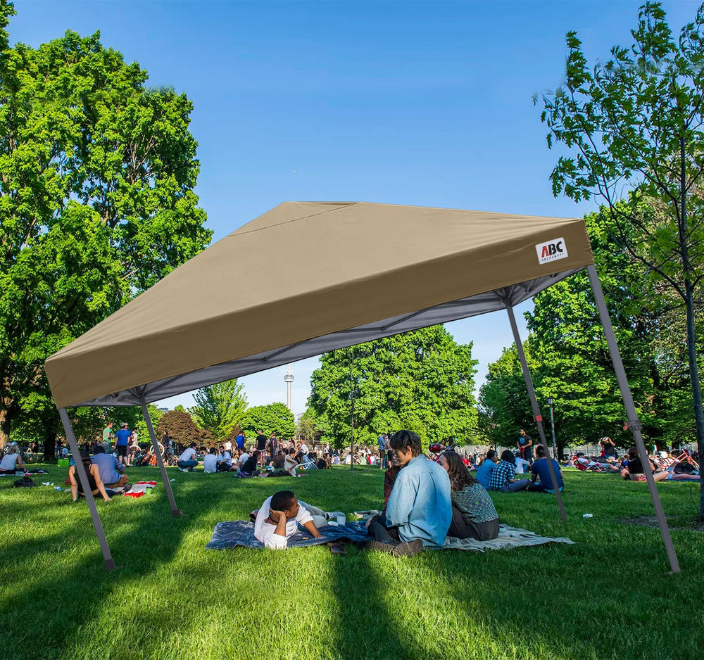 ABCCANOPY sandbags attached to legs demonstrating wind stability benefit