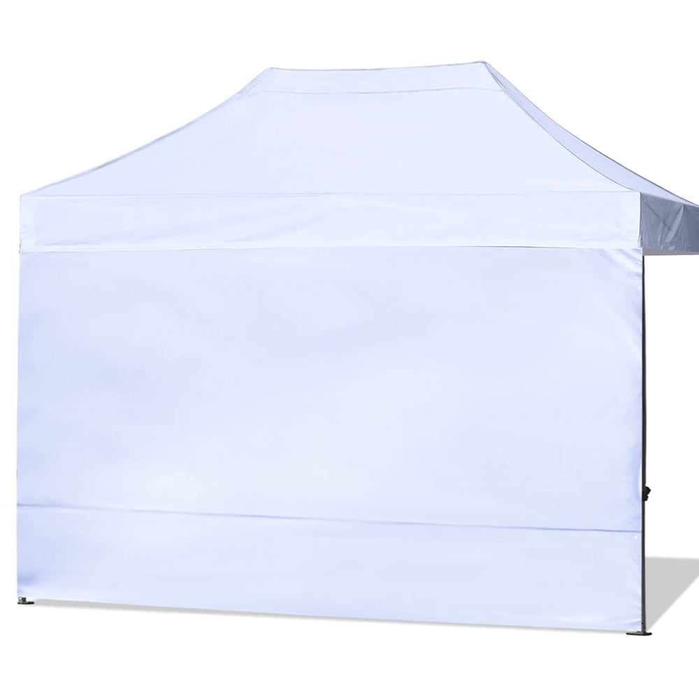 ABCCANOPY front view of white sidewall showing full coverage and neat fit