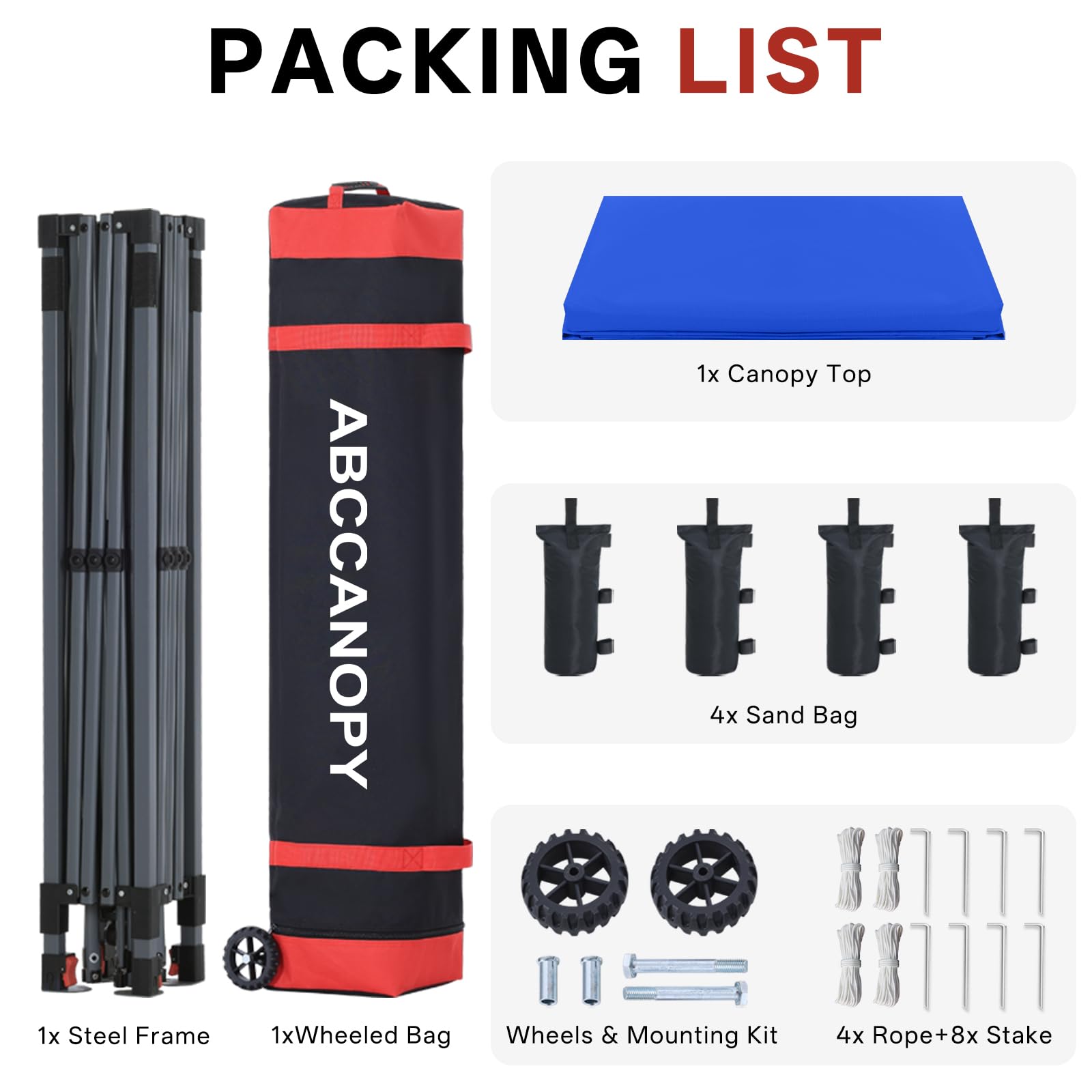 ABCCANOPY folded next to car trunk for compact transport