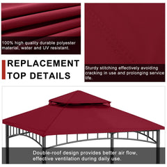 ABCCANOPY top beside ruler showing 52 by 52 inch size clarity