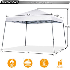 ABCCANOPY slant leg detail with two-pin adjustment showing flexible height benefit