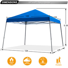 ABCCANOPY slant leg interior showing expanded floor space and headroom benefit