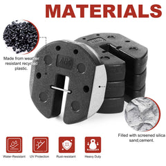 ABCCANOPY stacked weights male and female connectors for increased stability