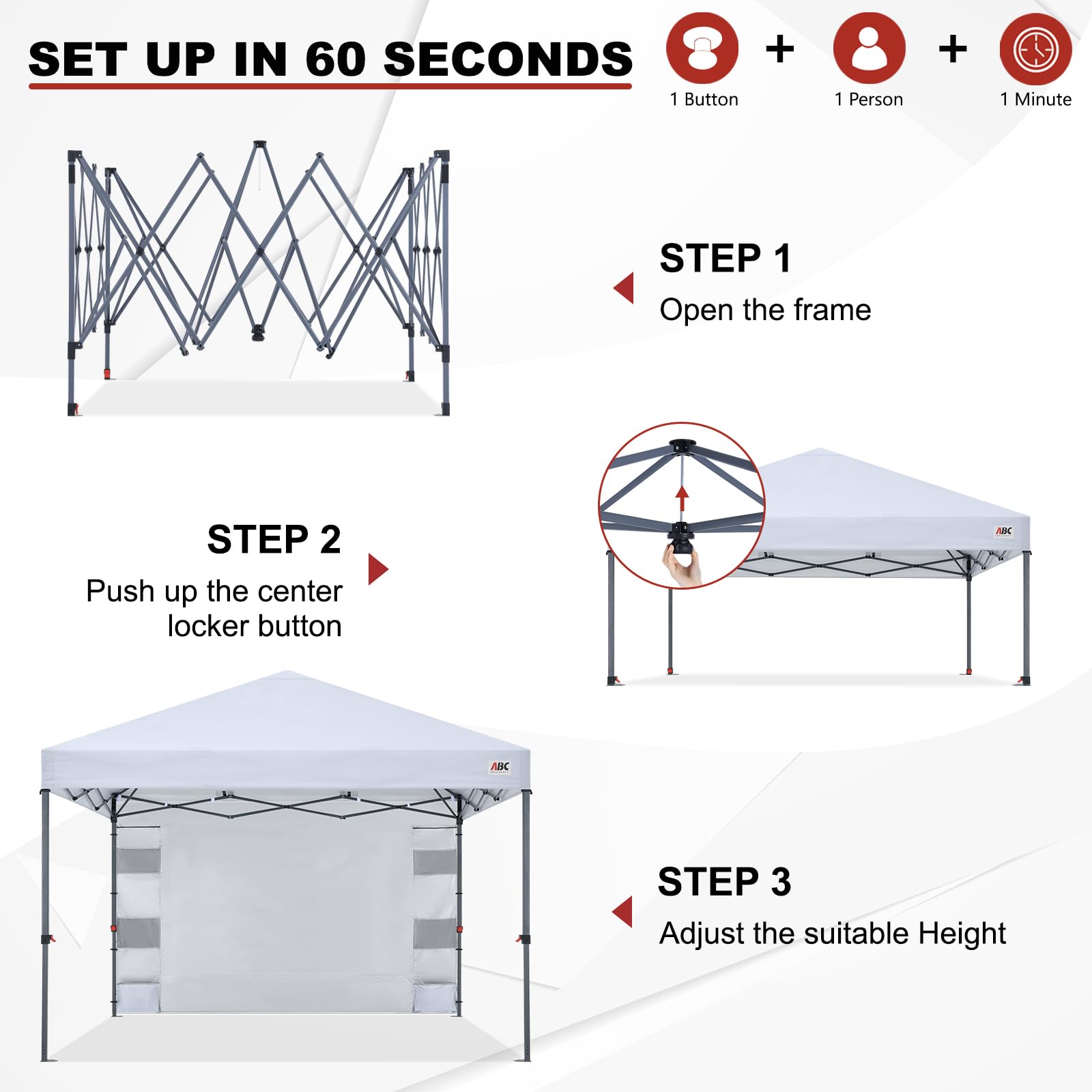 ABCCANOPY storage sidewall closeup organizing supplies benefit