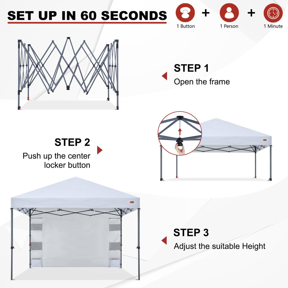 ABCCANOPY storage sidewall closeup organizing supplies benefit
