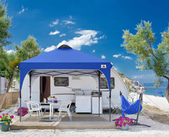 ABCCANOPY silver-coated top close-up showing UV protection benefit