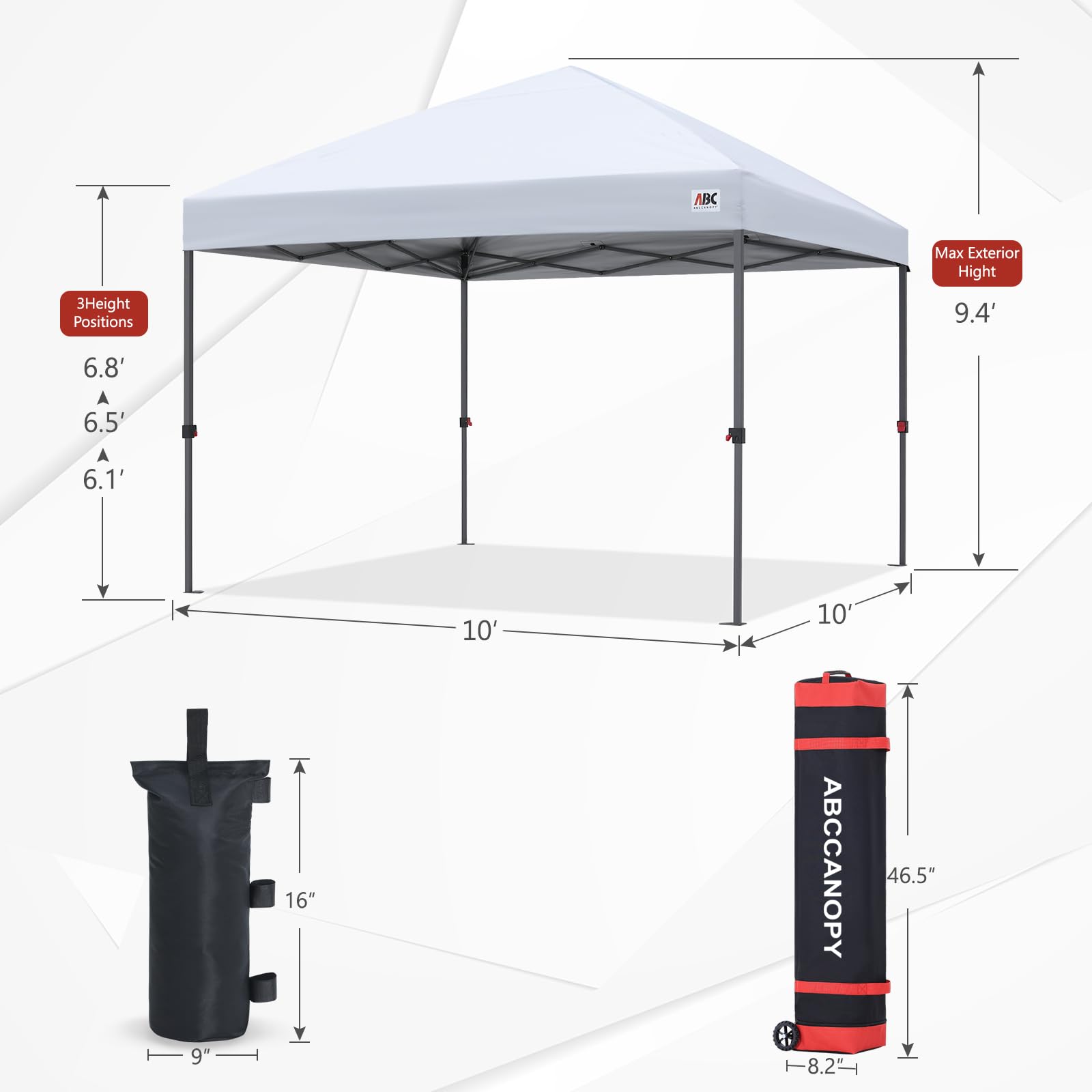 ABCCANOPY silver-coated top fabric texture blocking UV and reducing heat