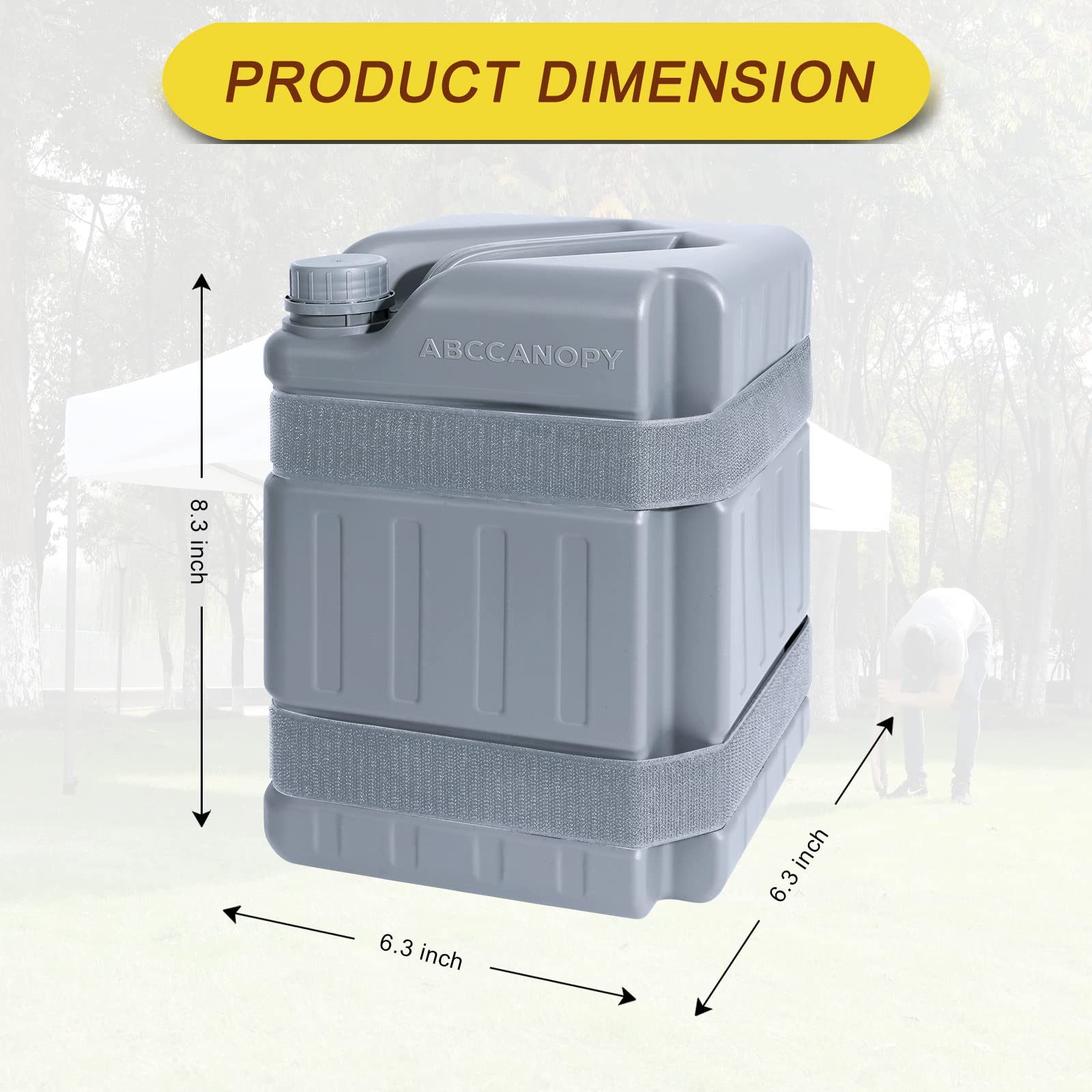 ABCCANOPY close-up of top handle for easy carry and filling convenience