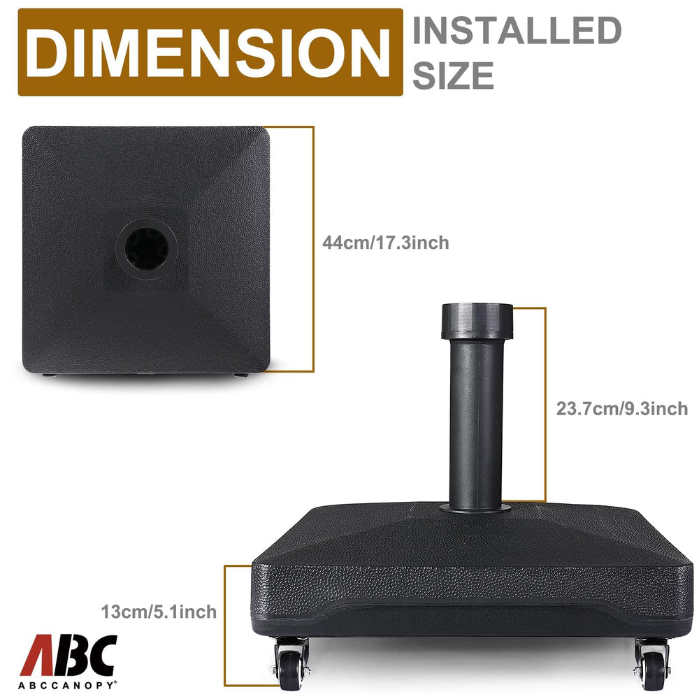 ABCCANOPY top sleeve close-up showing 38mm fit and secure pole hold