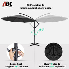 ABCCANOPY umbrella shading a patio dining area for comfortable outdoor meals