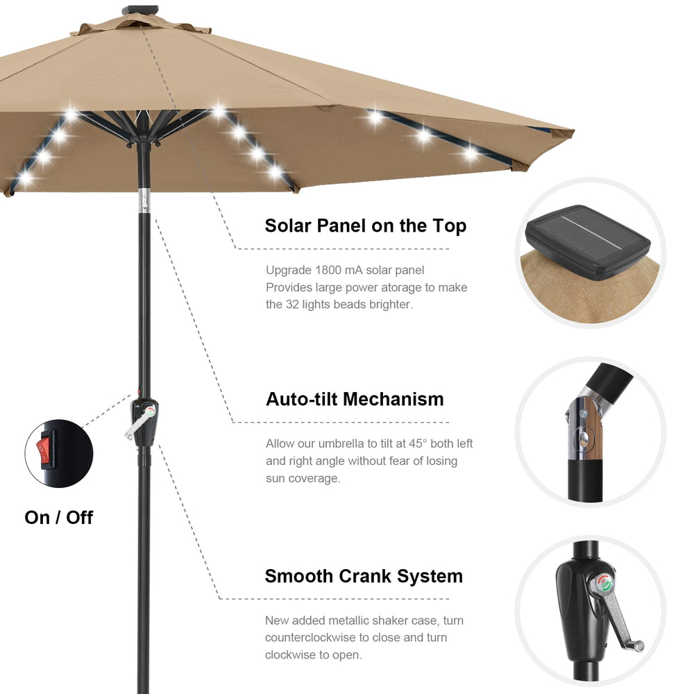 ABCCANOPY umbrella shading a patio table for outdoor dining comfort