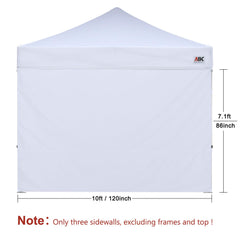 ABCCANOPY Velcro straps and leg tabs fastening for secure canopy attachment