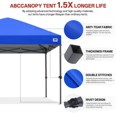 ABCCANOPY wheeled carry bag rolled for easy transport